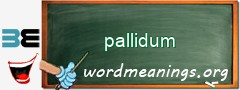 WordMeaning blackboard for pallidum